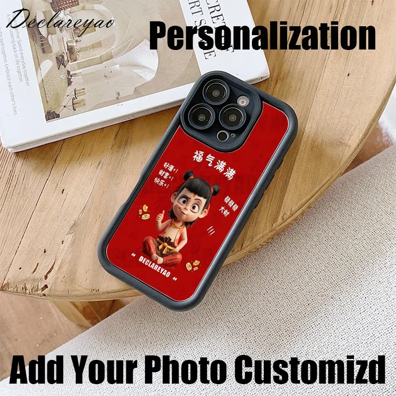 صورة تخصيص مرآة الحال بالنسبة لابل آيفون 16 برو ماكس 15 14 زائد 13 12 Mini 16e غطاء شخصية لتقوم بها بنفسك إطار صور مخصص لينة