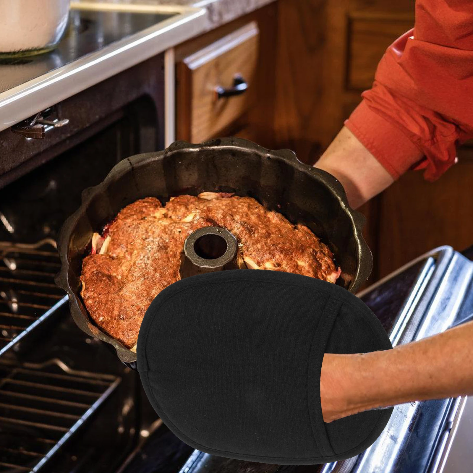 

Insulation Gloves Heat Resistant Silicone Pot Holders Baking Pads Microwave Oven Mitts High Temp Protection for Steam