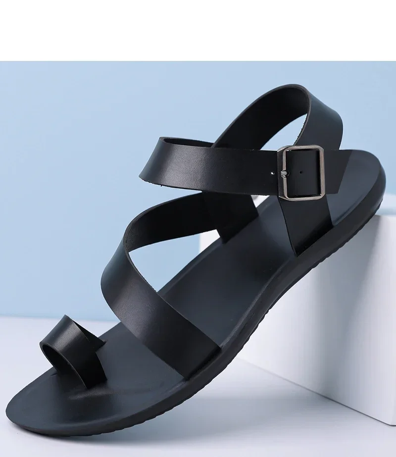 Sommer Herren Mode Römische Sandalen Komfortable Weiche Sohle Atmungsaktive Slides Rutschfeste Verschleißfeste Outdoor-Strandschuhe-5126 – Detail 15