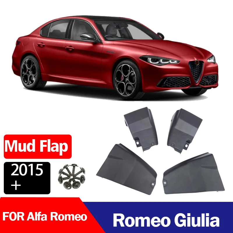 

For Alfa Romeo Giulia car tires, mudguards, mudguard leather tiles,Mudguard of automobile tire, mud proof and water