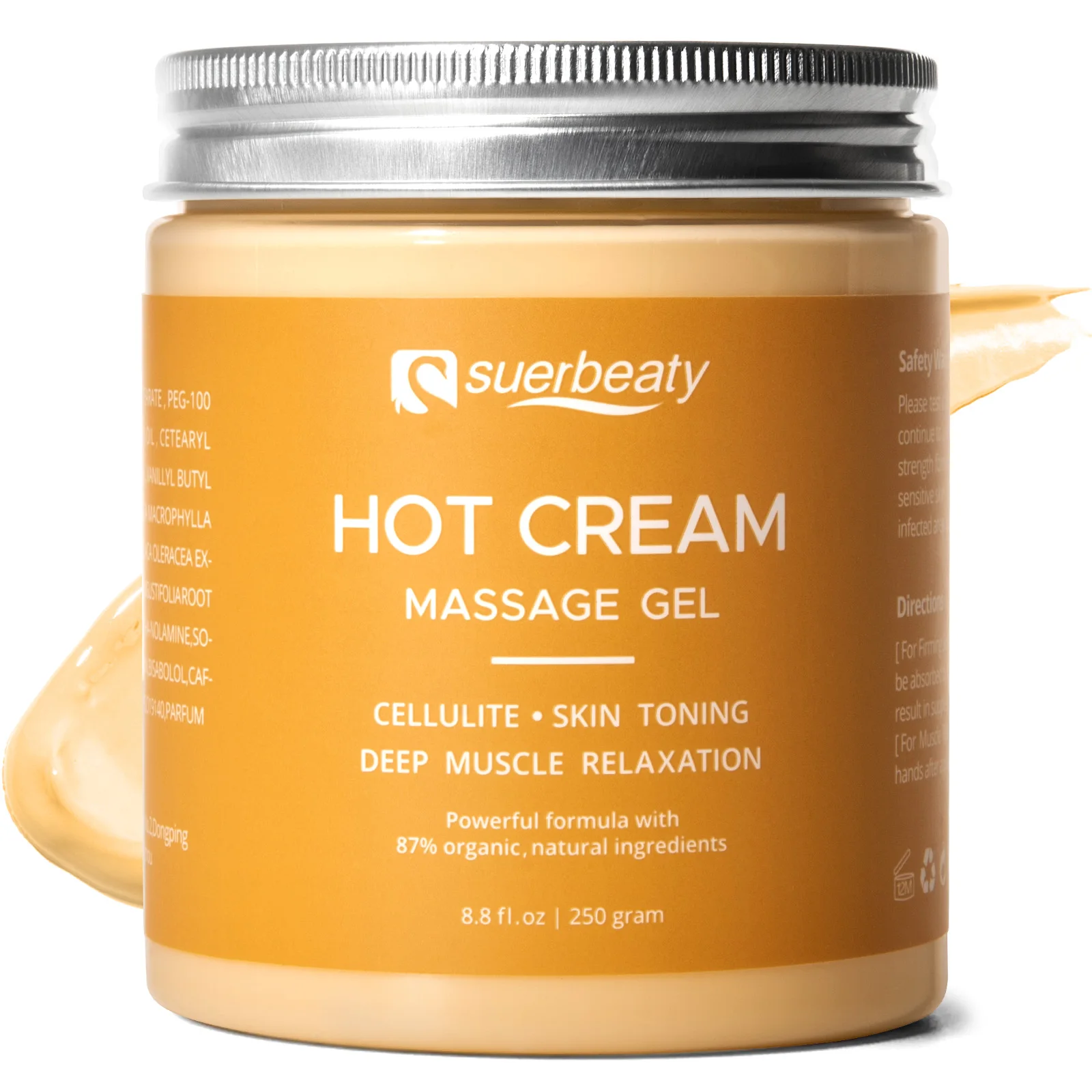 suerbeaty 250g Anti Cellulite Hot Cream Fat Burner Gel Slimming Cream Massage Hot Anti-Cellulite Body Massager Weight Loss Cream