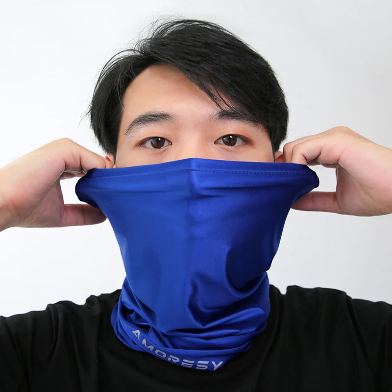 Amoresy-Sunscreen Mask Men Women, Full Face, Ice Silk Scarf, Outdoor Bib Cover, Motorcycle Fishing, Cycling Equipment, Headband