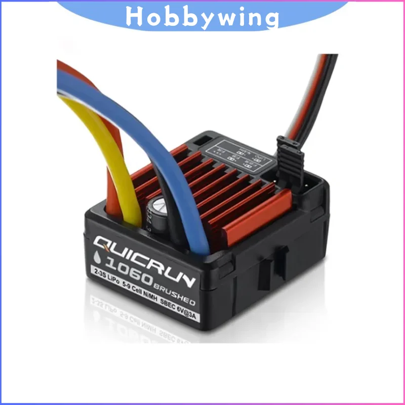 

HOBBYWING QuicRun WP-1060 1060 ESC 60A Brushed Waterproof ESC For 1/10 RC Electric Remote Control Model Car Crawler Accessories