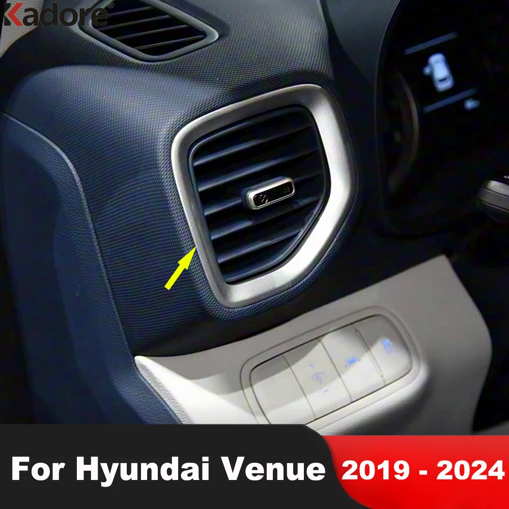 

Car Front Side Air Condition Vent Outlet Cover Trim For Hyundai Venue 2019 2020 2021 2022 2023 2024 Carbon Interior Accessories