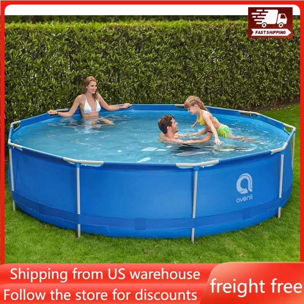 10ft X 30in Above Ground Swimming Pool,Outdoor Steel Frame Round Swimming Pool,Easy Set Pool Harmless and Environmental