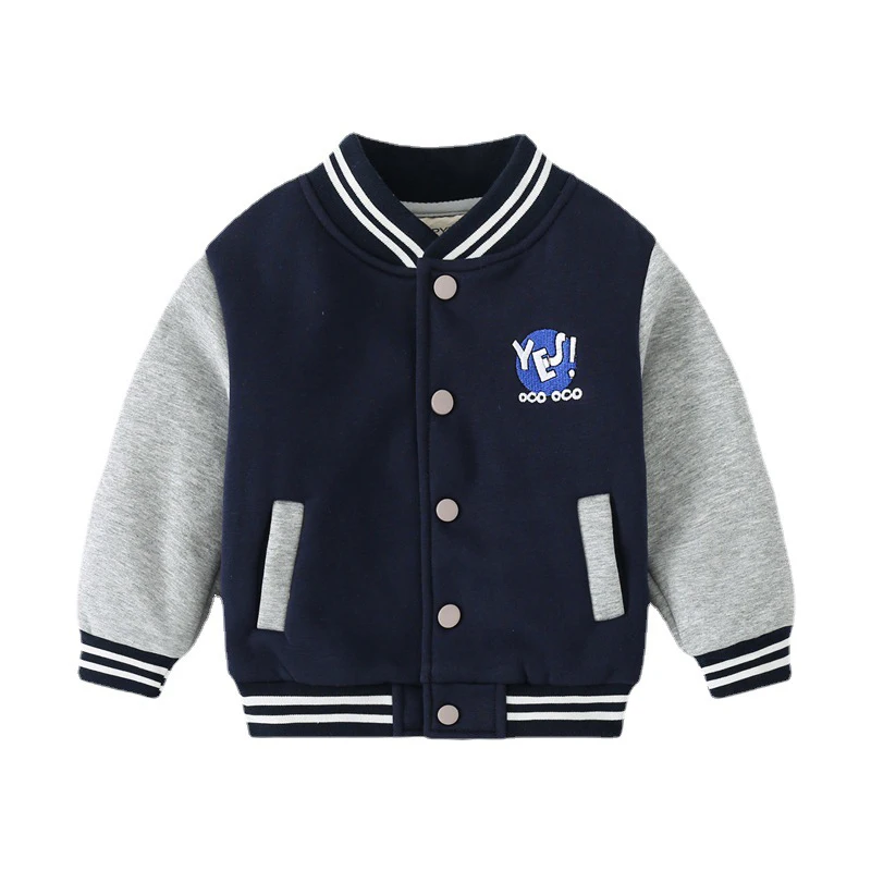 DIMUSI Autumn Boys Baseball Coats Children Kids Outwear Fashion Windbreaker Warm Jackets Baby Toddler Bomber Coats Clothing 8Y