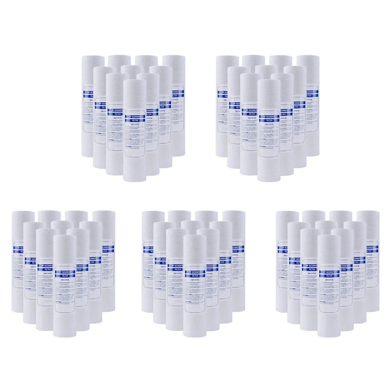 

LNHF 50 PCS Universal Water Filter PP Cotton Filter Cartridge Sediment Water Filters Polypropylene Material , 1 Micrometre