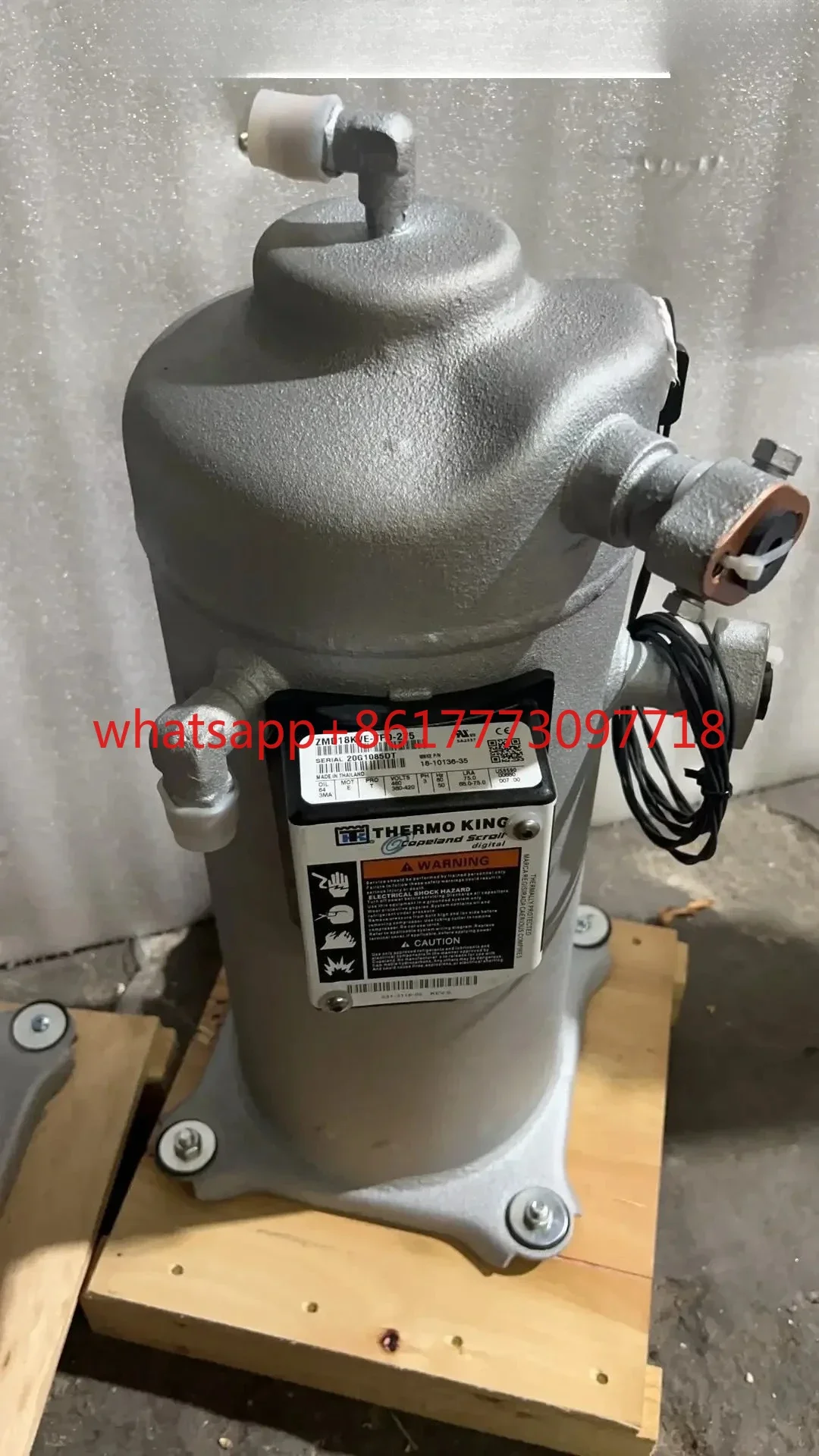 

ZMD18KVE-TFD-275 Refrigeration Copeland Scroll Compressor ZMD18KVE-TFD-977 R134a 3PH 460V 60Hz 380-420V 50 Hz