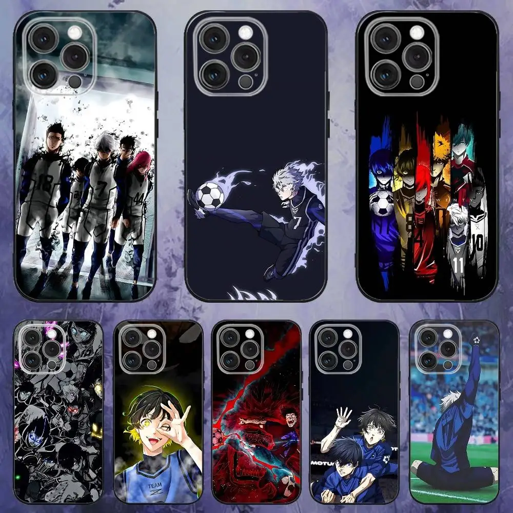 

B-Blue L-Lock Phone Case For iPhone 17,16,15,14,13,12,Pro,Max,Plus,E,SE4,Air,Mini Black Soft Box