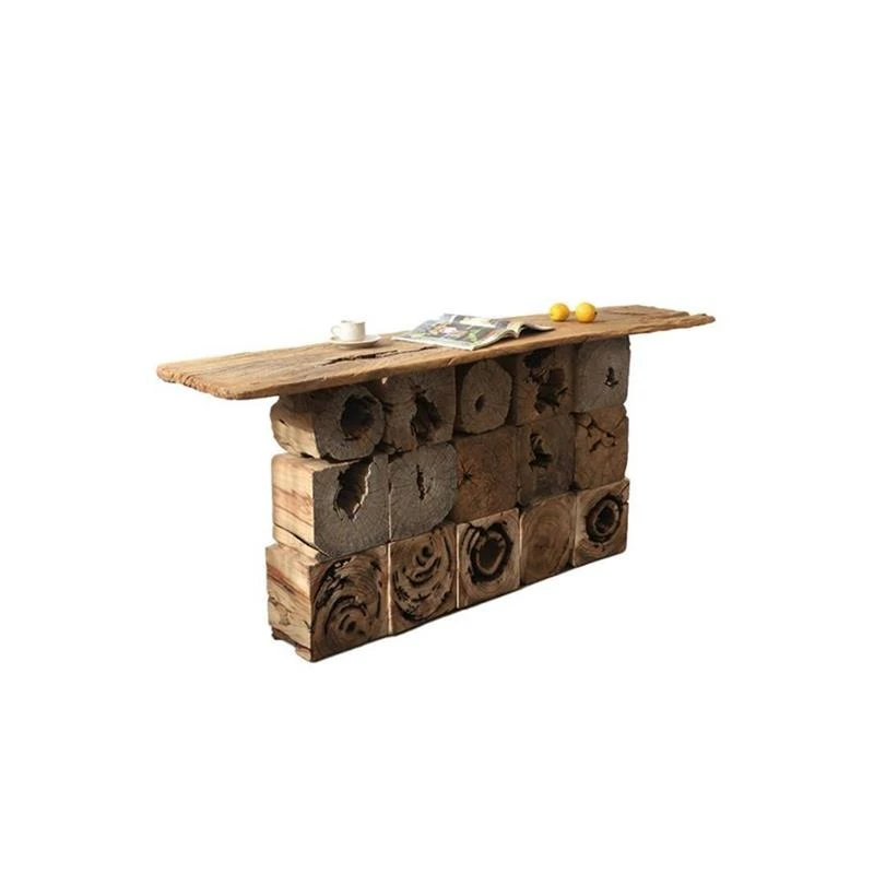 

Wabi-sabi simple retro table natural antique old wood tea table solid wood living room coffee table homestay