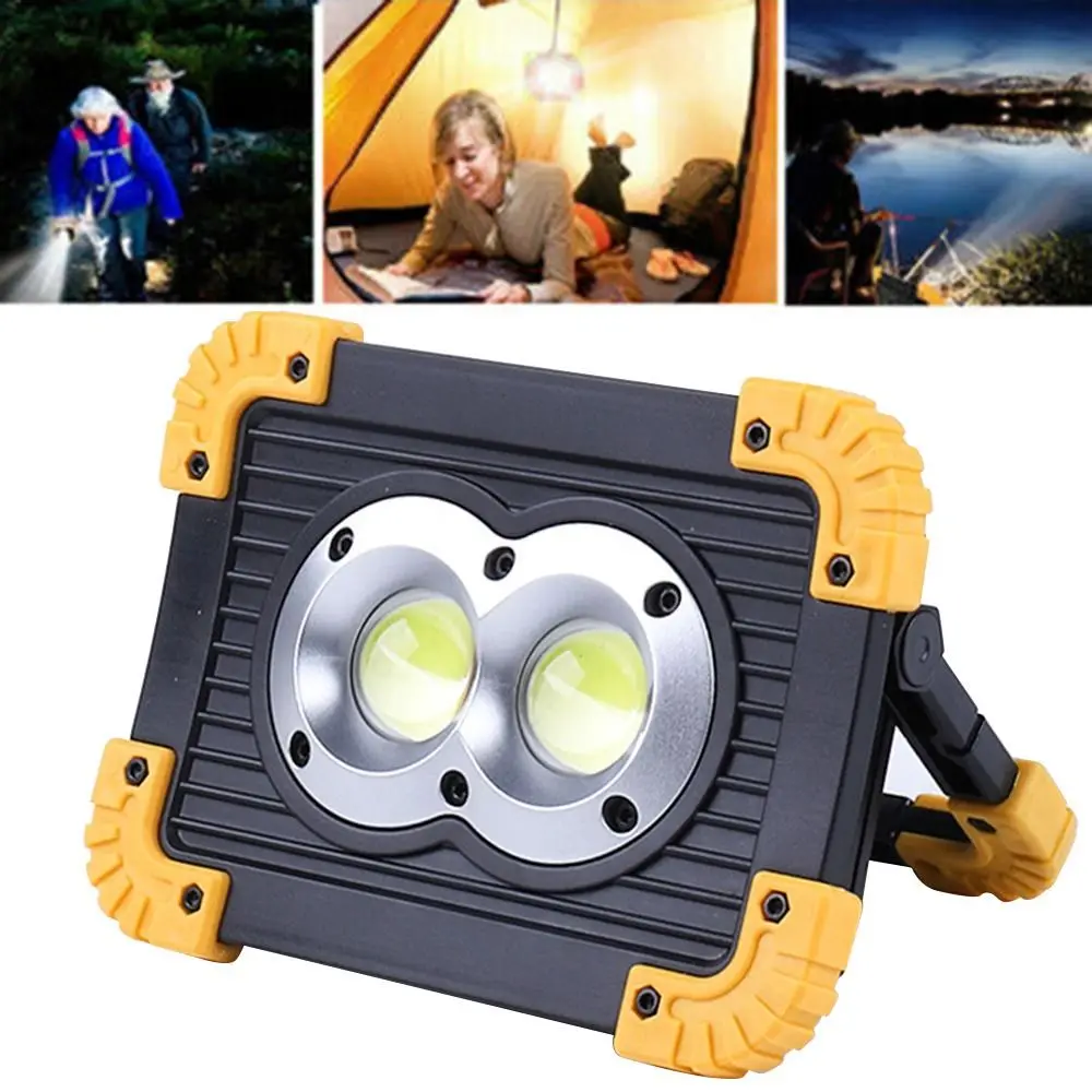 New Floodlight USB Rechargeable Camping Lamp Searchlight Flashlight COB LED Work Light