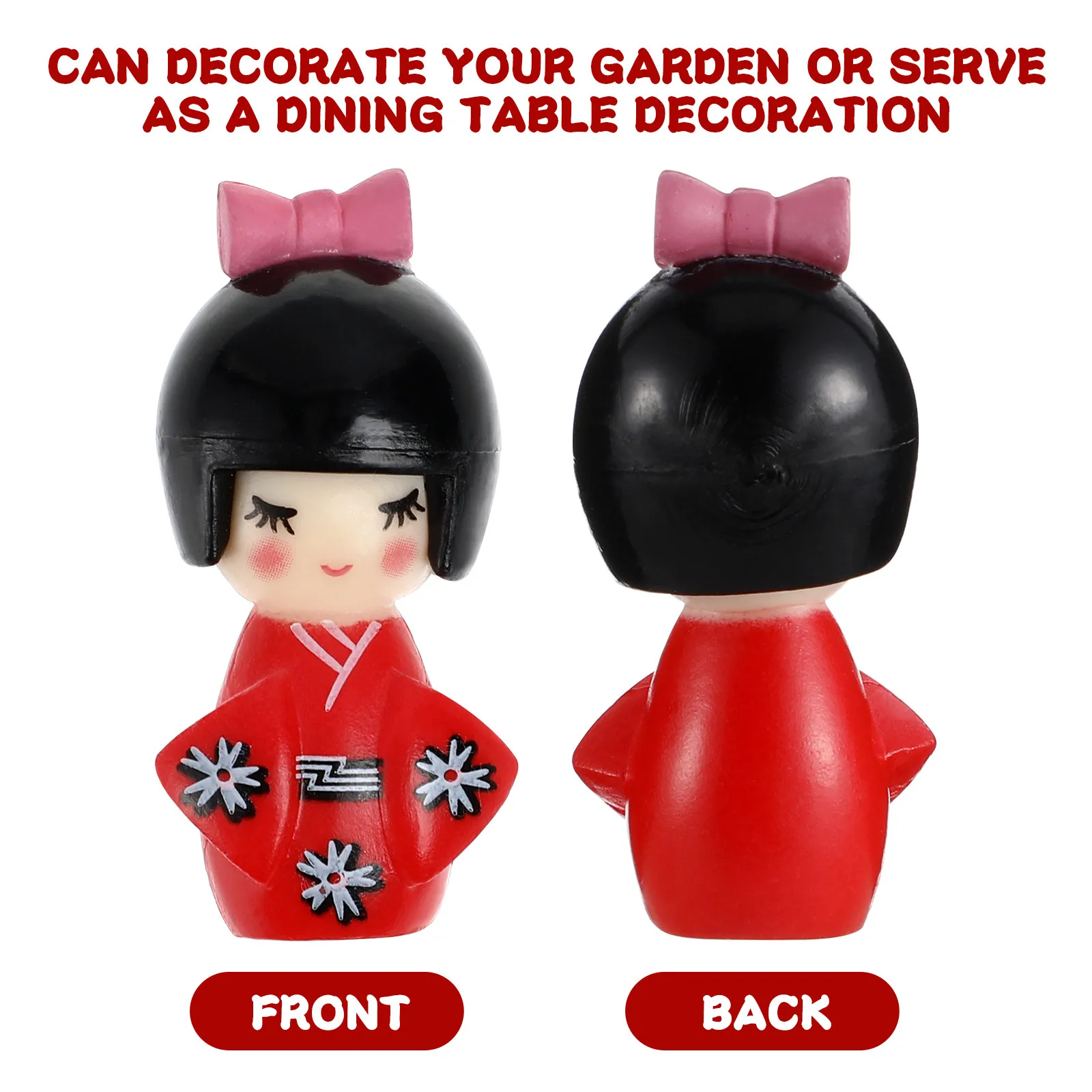 Craft Exquisite Environmentally Friendly Japanese Kimono Bedroom Figurine Home Decor nament Miniature Landscape （Random color）