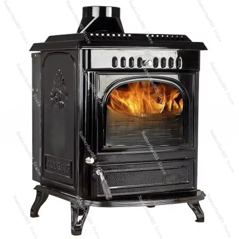 Burn Energy Cast Iron Wood Stove with Side Doors