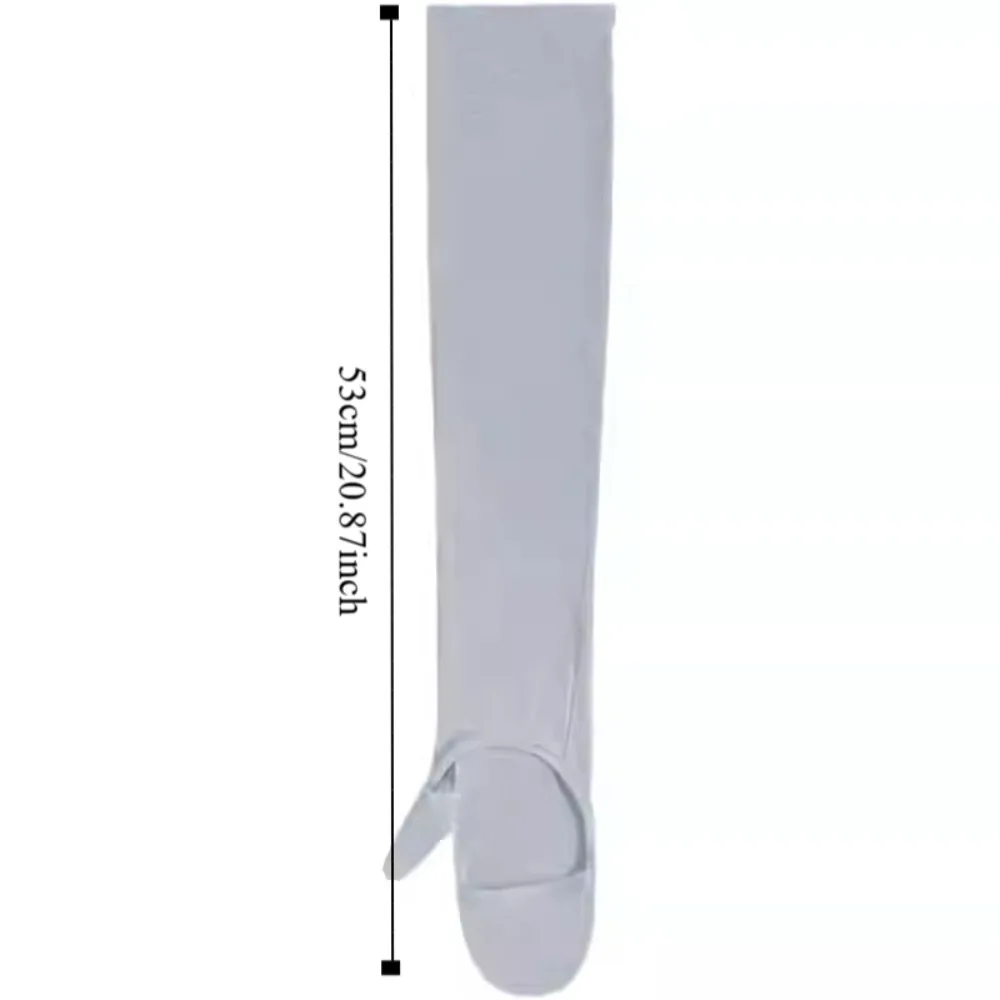Pelindung Matahari Warna Solid Lengan Sutra Es Panjang Penutup Lengan Tabir Surya Anti-UV Elastis Sarung Tangan Bersepeda Tipis Isolasi UV Wanita