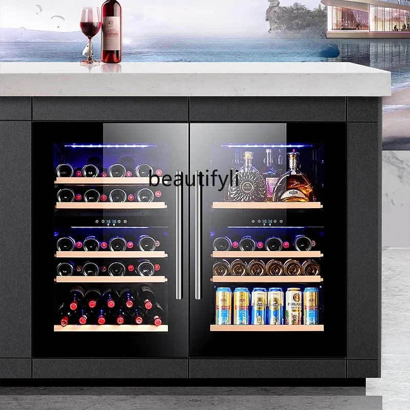 

A61 Professional embedded wine cabinet refrigerated ice bar household small refrigerator constant temperature wine cabinet