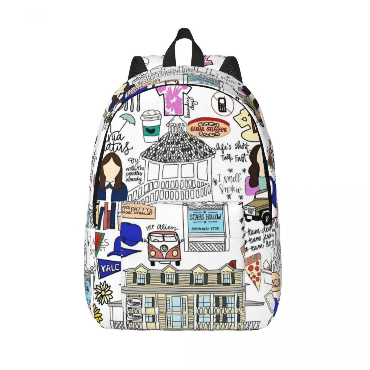 حقيبة ظهر بنمط فيلم جيلمور للرجال والنساء المراهقات والطلاب، حقيبة كتف للكمبيوتر المحمول في الهواء الطلق #1