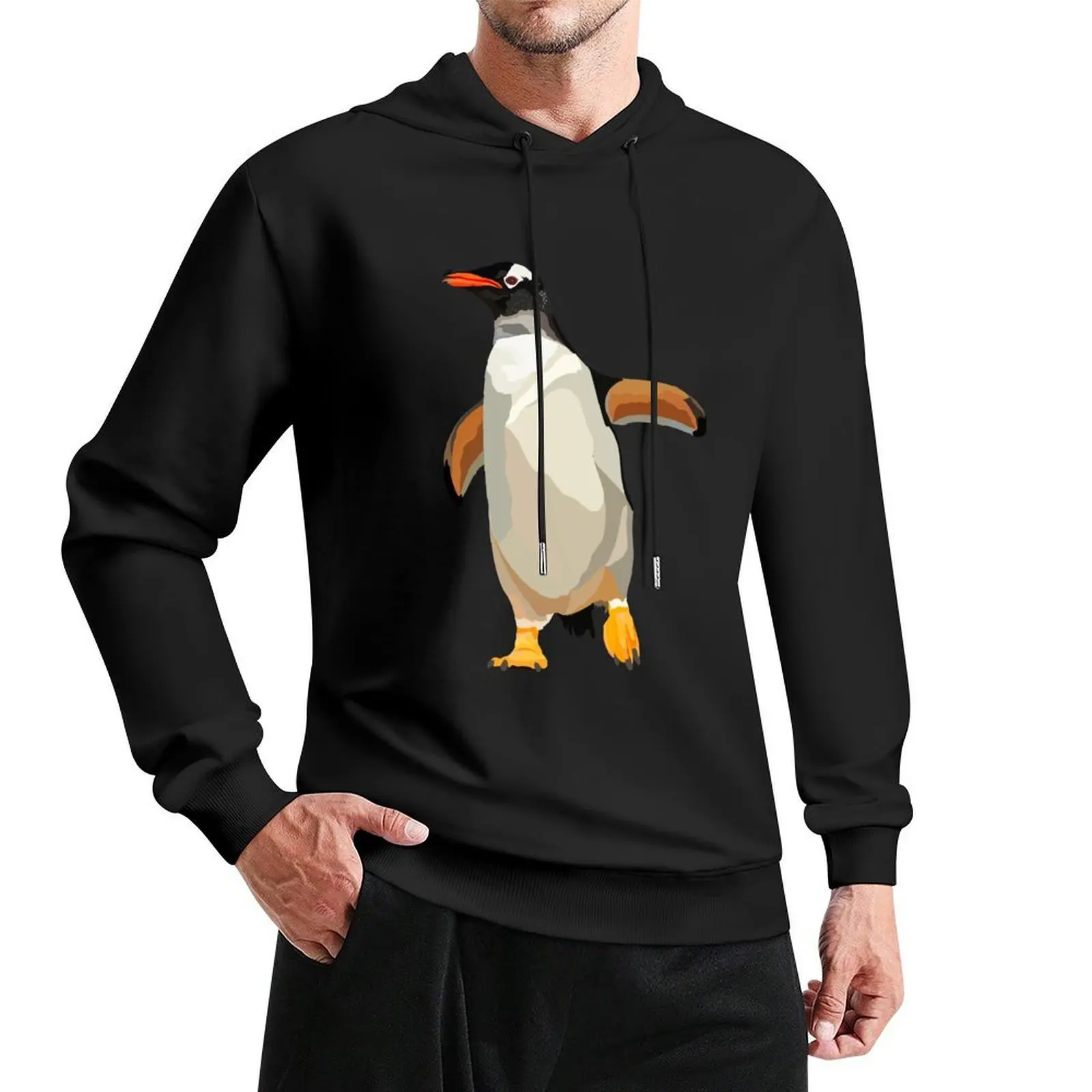 G is for Gentoo Penguin Толстовка с капюшоном в стиле аниме мужской зимний свитер эстетичная одежда блузка толстовка большого Фото №4