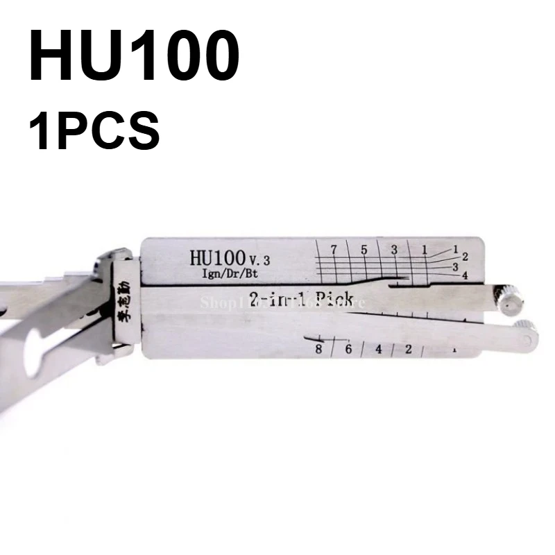 

1PCS Lishi 2 in1 HU100 Locksmith Tools Car Key Lock Picking Decoder and Pick FOR BUICK for CADILLAC for CHEVROLET USA