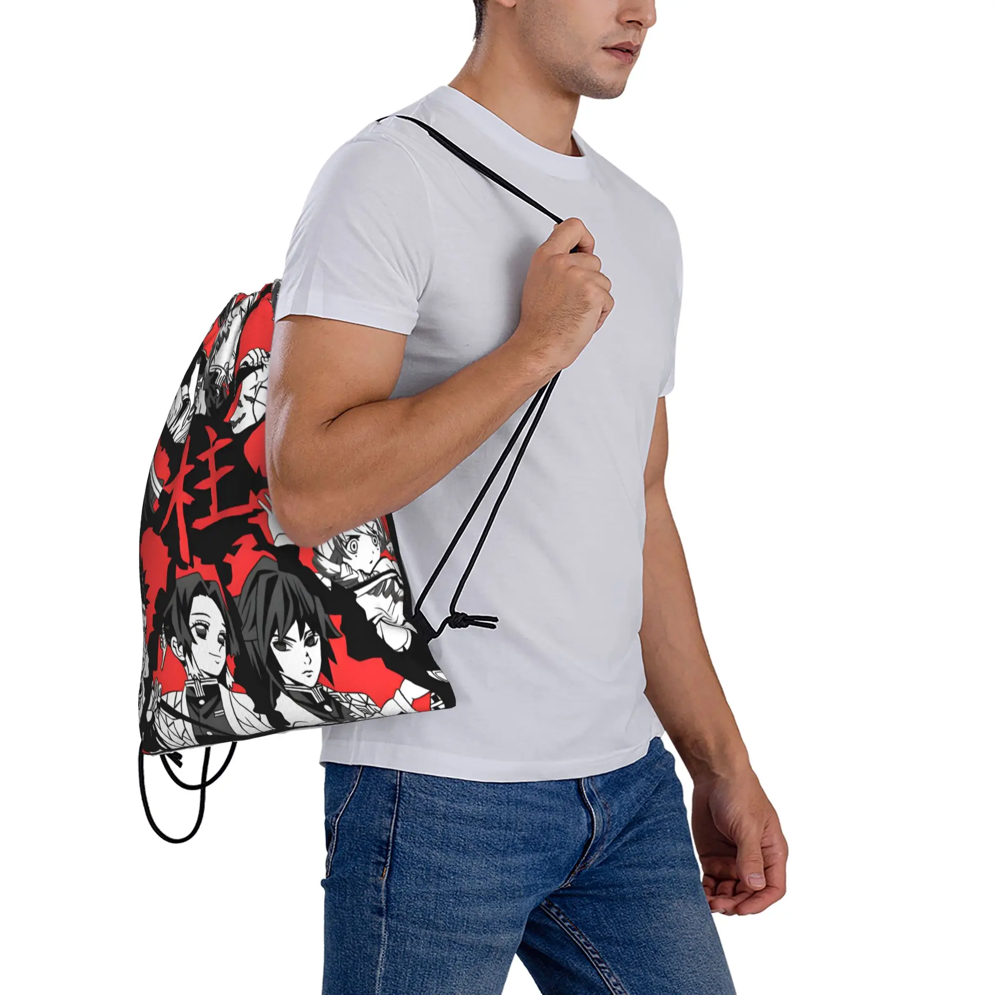 1 pc Hashira Collection Demon Slayer Anime Drawstring Bags Gym Storage Backpack School Shoe Bag view 5