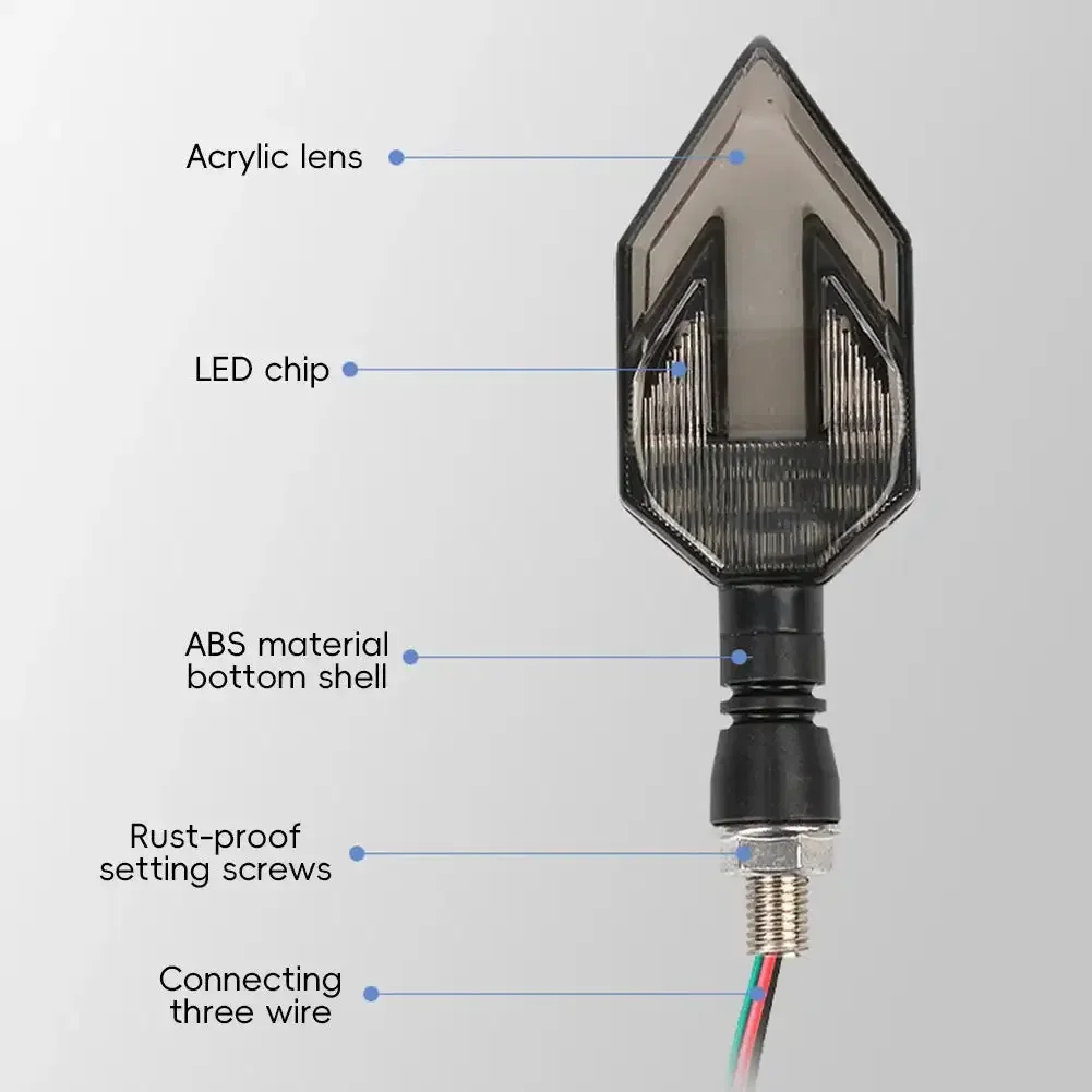 Lampu sein motor Universal, lampu sein sepeda motor Universal, indikator lampu belakang sepeda motor Super terang, aksesori lampu kilat