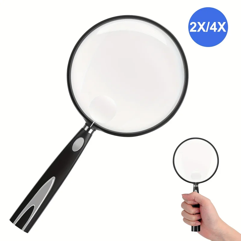 

Портативная лупа для чтения, 2Bixdo4, с увеличением, подходит для мелких символов, монет и марок, защита от падения