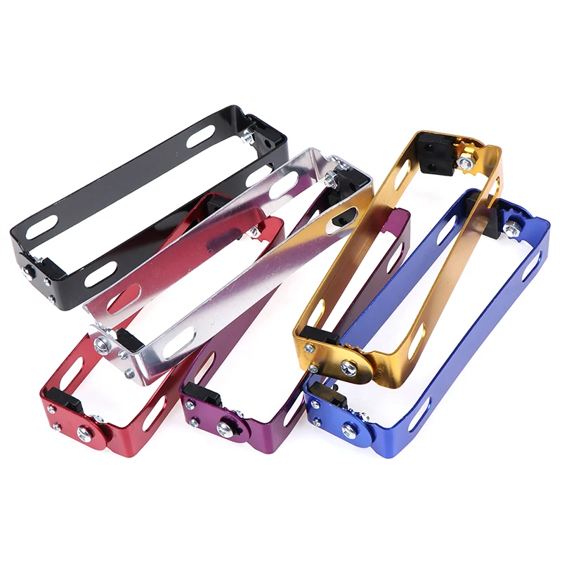 Aluminum Universal Motorcycle Adjustable Angle License Plate Bracket Holder