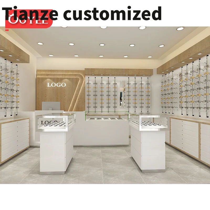 Customized-Retail Store Furniture Optical Shop Decoration Glasses Display Counter Sunglasses Display Rack Optical Display Cabine