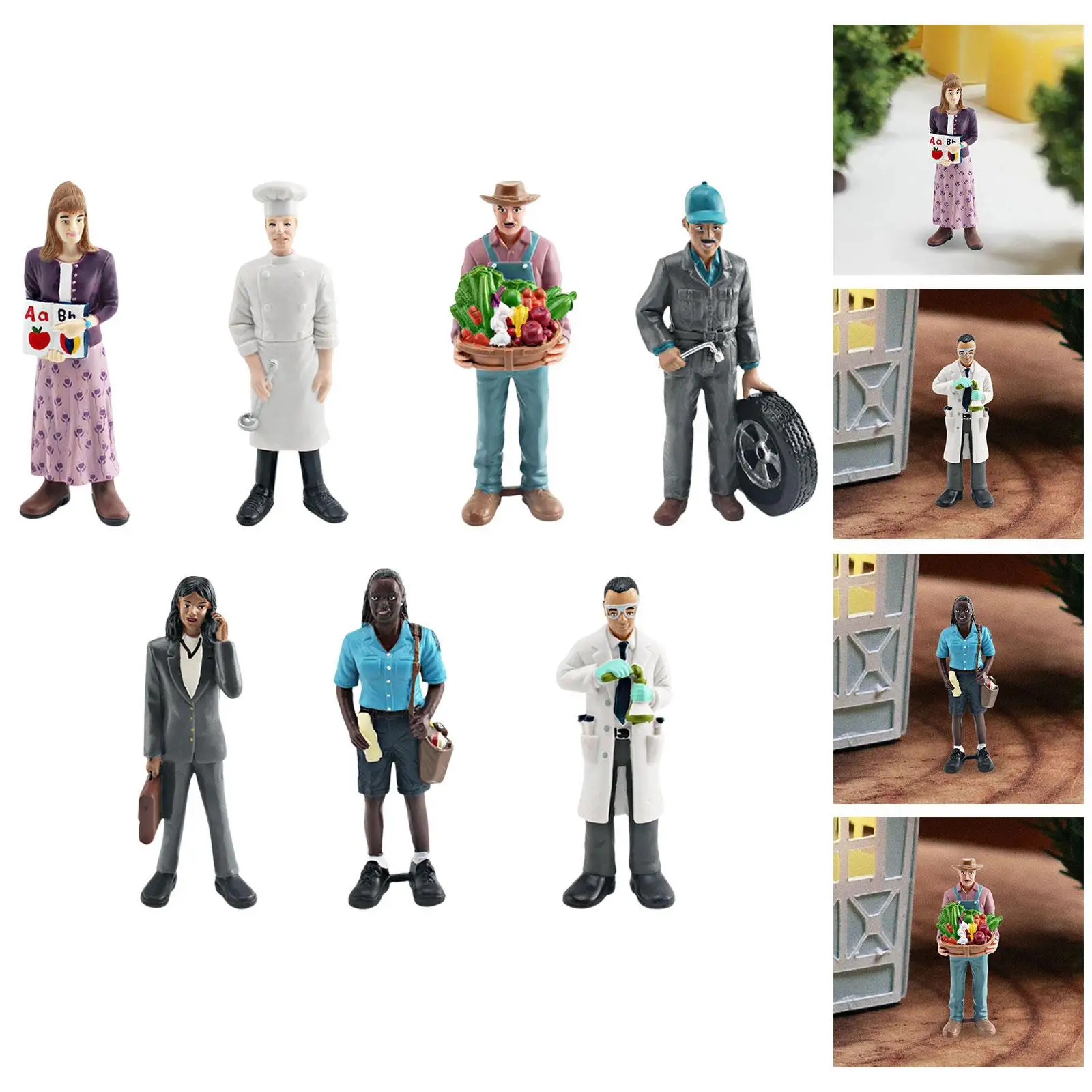 Modelbeeldje Professioneel figuurbeeldje Decor Layout Realisti Diorama Landschap Karakterbeeldje Miniatuur Diorama Figuur