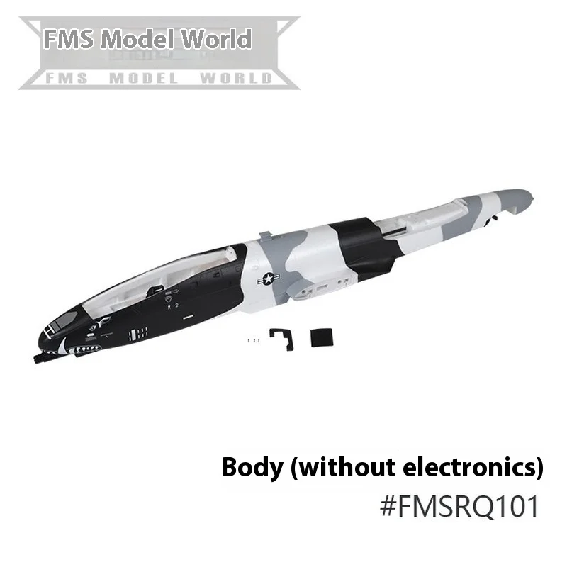 Fms 70mm A-10 V2 ensemble complet d'accessoires comprenant fusélisation, ailes principales, queue verticale, queue plate, assemblage de train d'atterrissage,