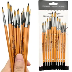 12pcs Professional Artist Painting Brush Oil Painting Watercolor Brush Set For Oil, Acrylic, Canvas, Gouache,Includes Fine Detai