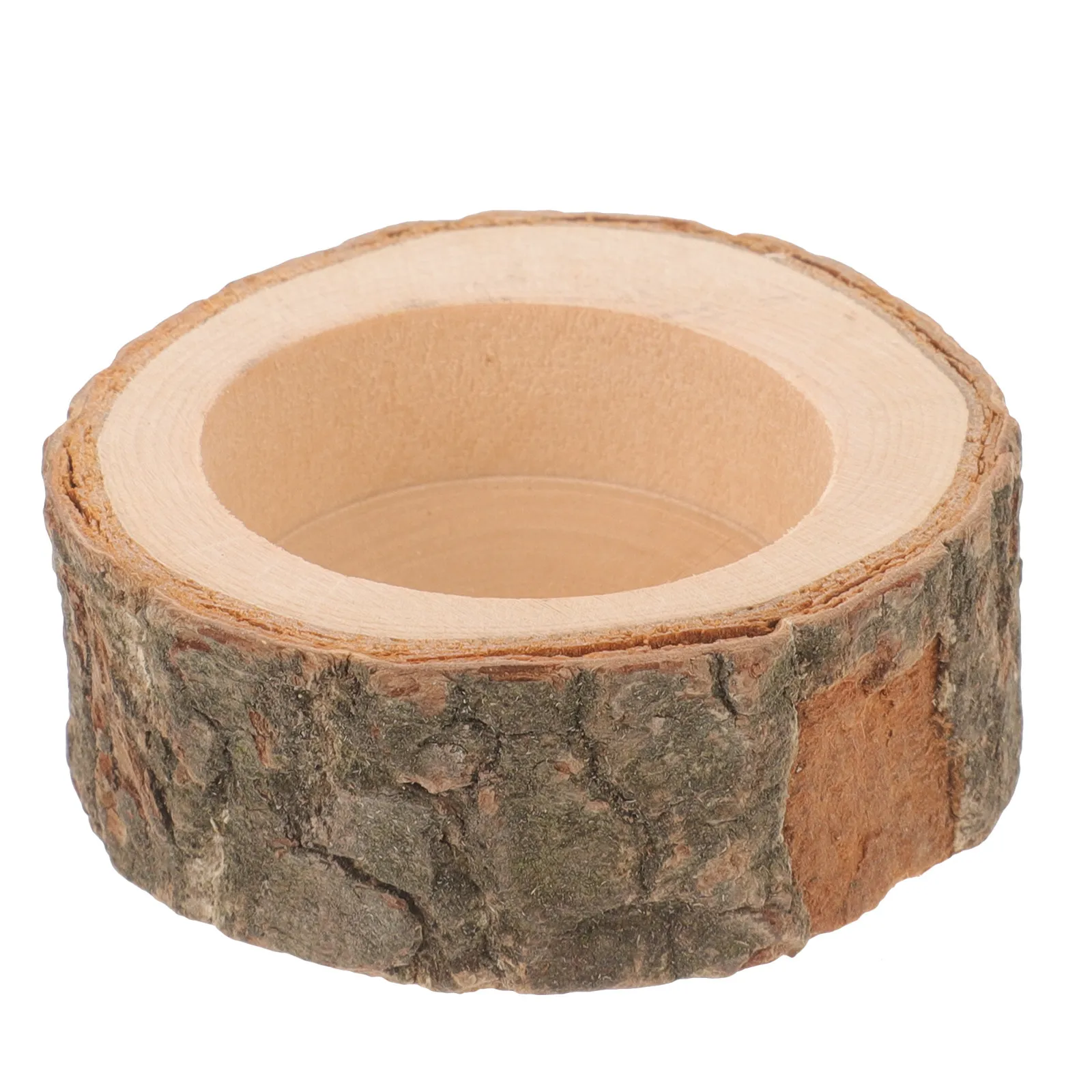 Small Wooden Food Bowl Hamster Feeder Compact Guinea Pig Bunny Feeding Dish Stable Non-Spill Surface Guinea Pig Food Bowl