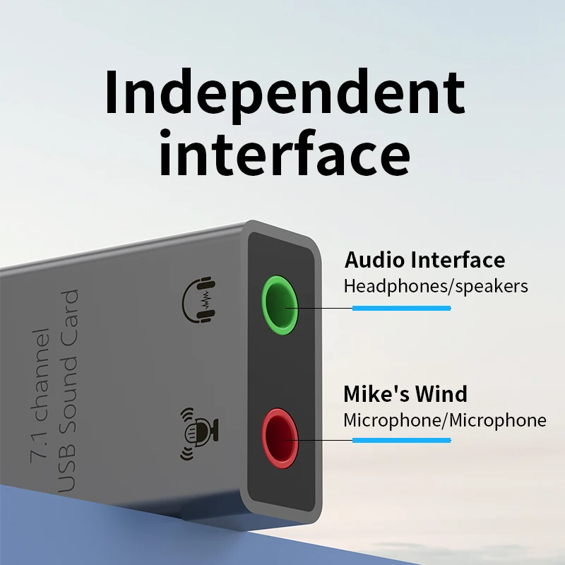 External USB Sound Card Type C to 3.5mm Jack Audio Cable Adapter Microphone Headphone 7.1 Channel Sound Card For MacBook