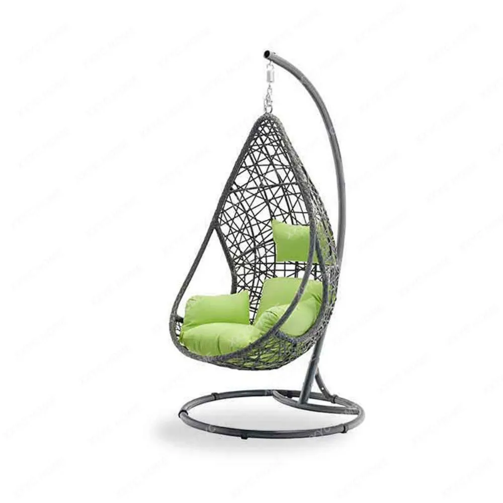 

Outdoor Snail Rattan Cradle Home Leisure Balcony Courtyard Bracket Single Swing Glider