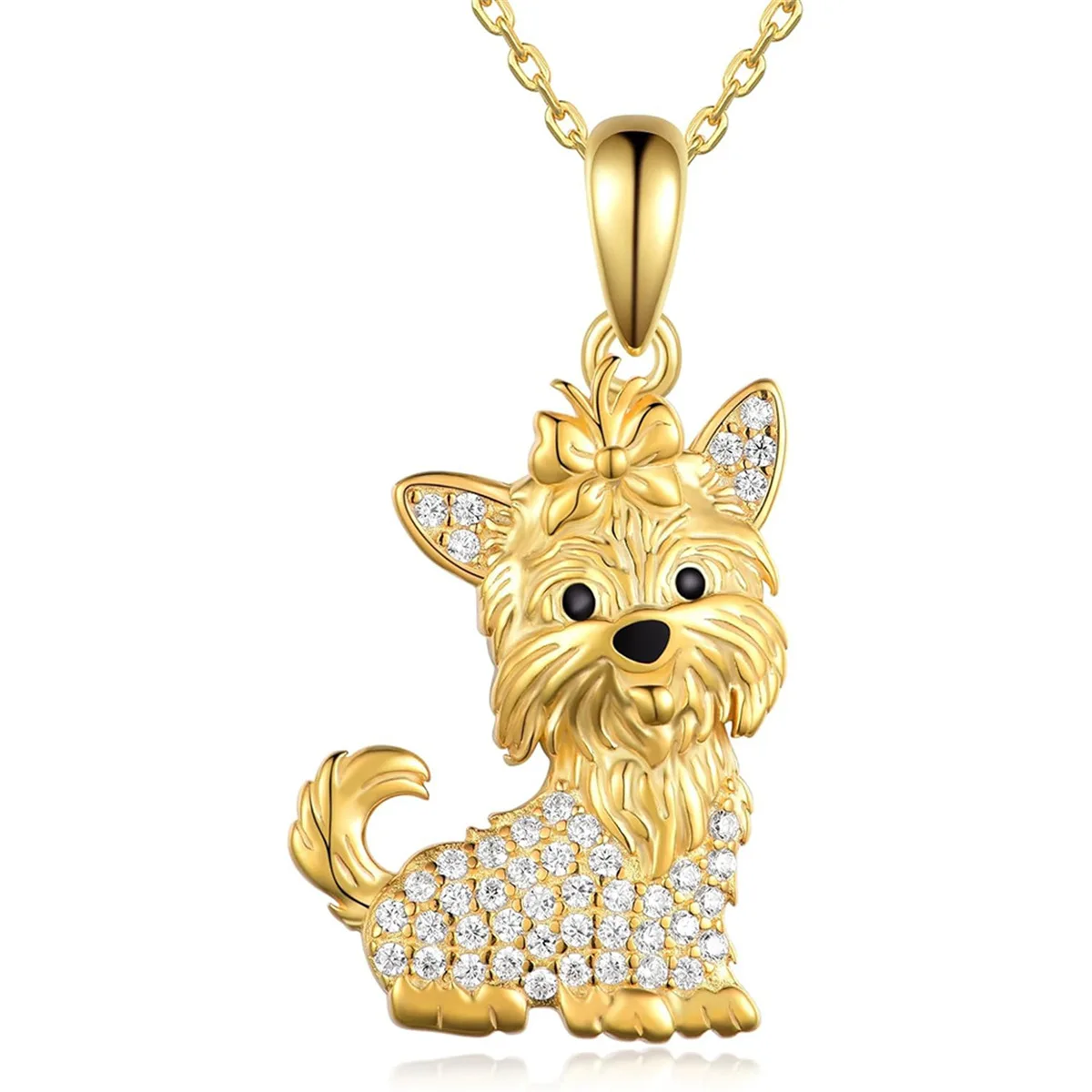 Exquisite and Cute Royal Yorkie Dog Pendant Necklace for Women Elegant Pet Puppy Jewelry Animal Accessories Dog Lovers Gift - Image 5