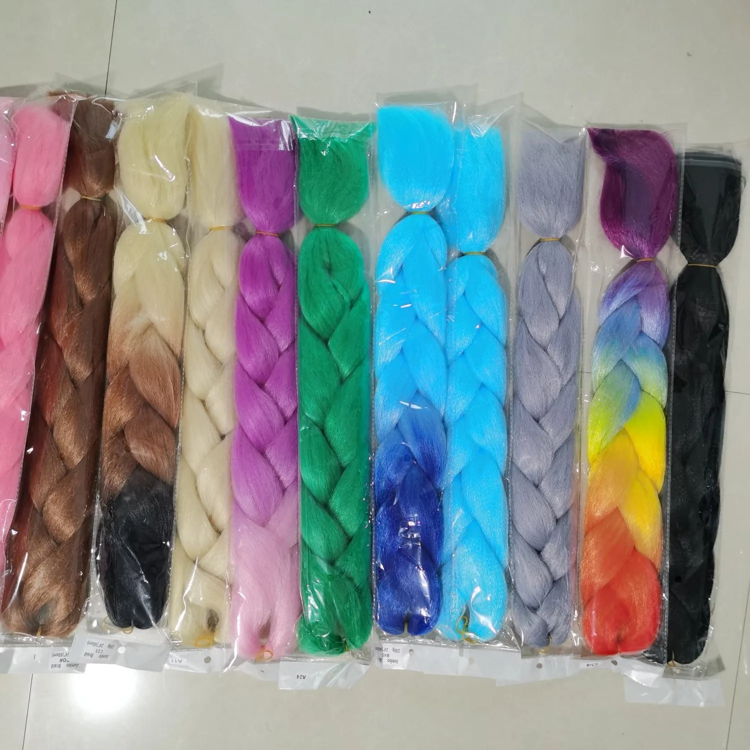 Jumbo Braiding Hair Extensions for Women Prestretched High Temperature Synthetic Fiber Hair for Cosplay Party Makeup Carnival