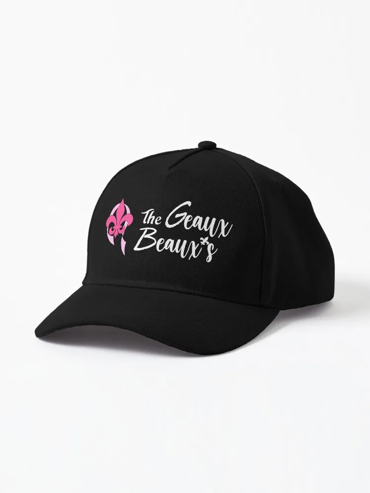 

Geaux Beaux White text Cap Retro Washed Cotton Snapback Sun Visor Caps