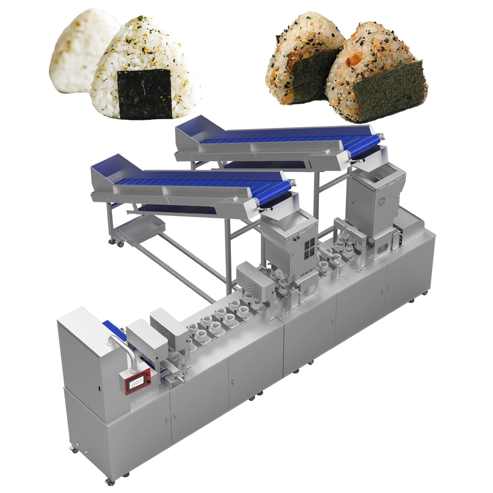 FOODLINE Customized Discount Onigiri Production Line Automatic Triangle Rice Ball Maker Machine Included Packaging Machine