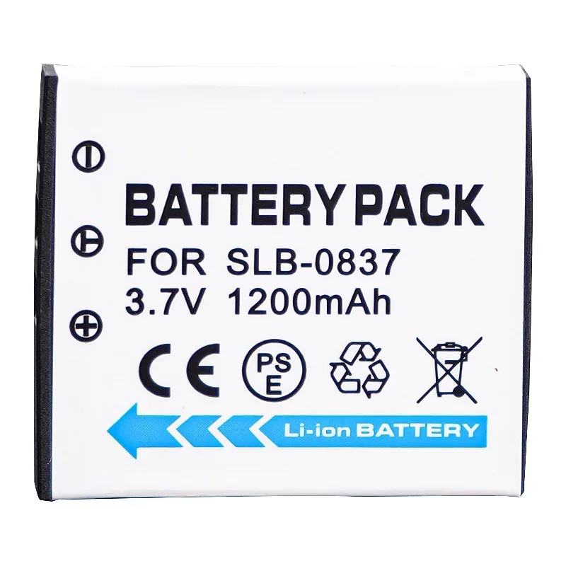 Bateria 1200mAH 3.7V SLB-0837 odpowiednia do aparatu Samsung I5 I6 L73 L50 L60 NV3 NV5 NV7 bateria aparatu