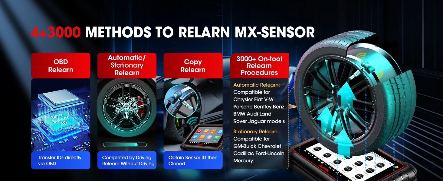 Autel Scanner MaxiPRO MP900TS, Top TPMS & ECU-Codierung wie MS906 Pro-TS | 8-Zoll MP900-TS Bidirektionales Diagnosegerät, 3000+ Tests, 40+ Servicefunktionen, Erweitertes Modell von MaxiSYS MS906 PRO MP900BT MK900TS, Auto Scan 2.0, OS11.0 – Detail 5