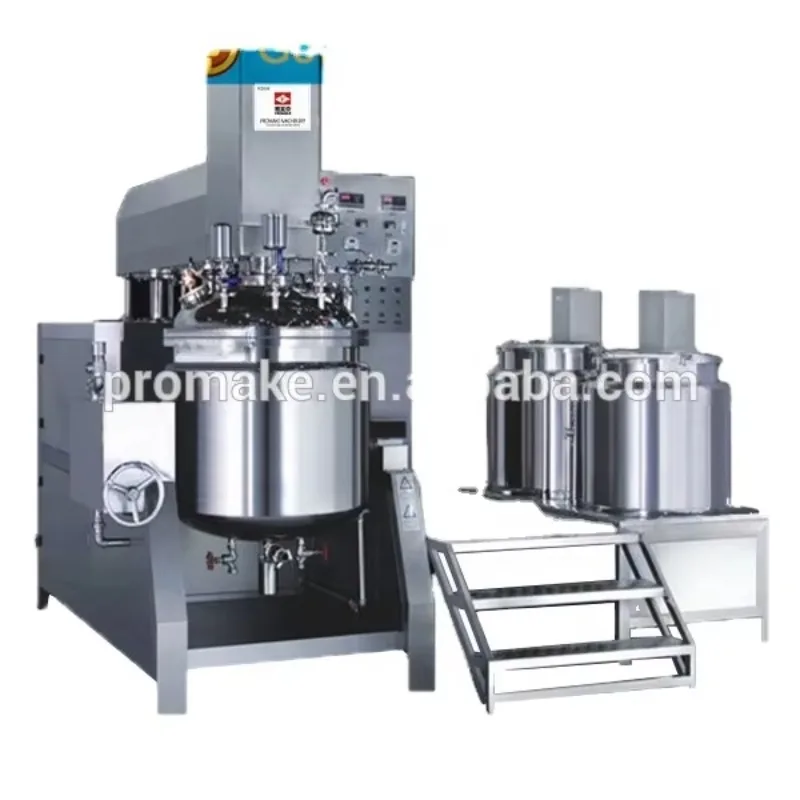Promake 10L To 2000L Cream Homogenizer Mixer Petroleum Jelly Mixing Tank Cosmetic Mixing Machine Lotion Vacuum Mixer