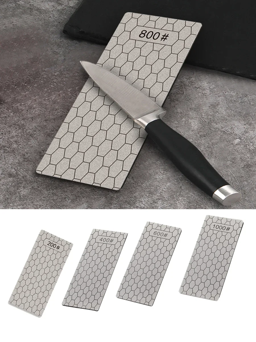 1pc Professional Diamond Knives Sharpening Stone 600# 800#1000# Knife Sharpener Ultra-thin Honeycomb Surface Whetstone Tool