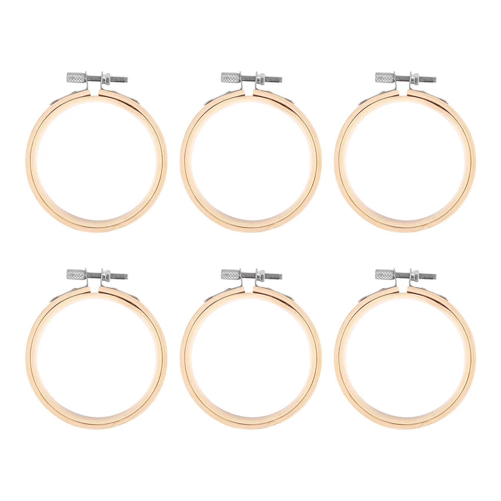 

20 Pieces 3 Inch Bamboo Embroidery Hoops Round Wooden Circle Cross Stitch Hoop Round Ring For Art Craft Handy Sewing