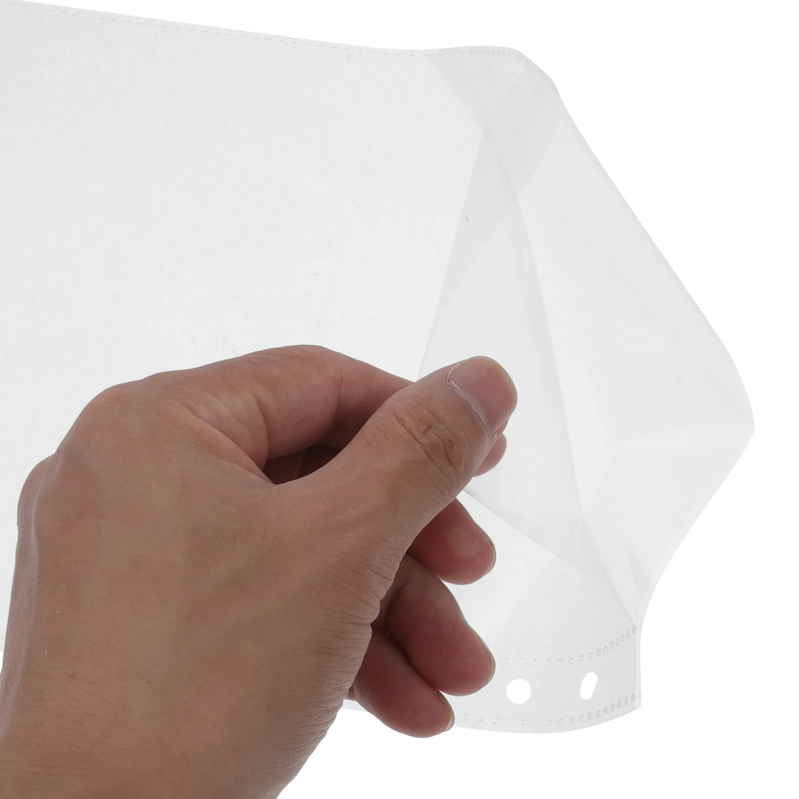 50Pcs A5 Transparent Plastic Binder Inserts Photo Album Pocket Sleeves 6 Hole Sheet Protectors Organizer for Photos