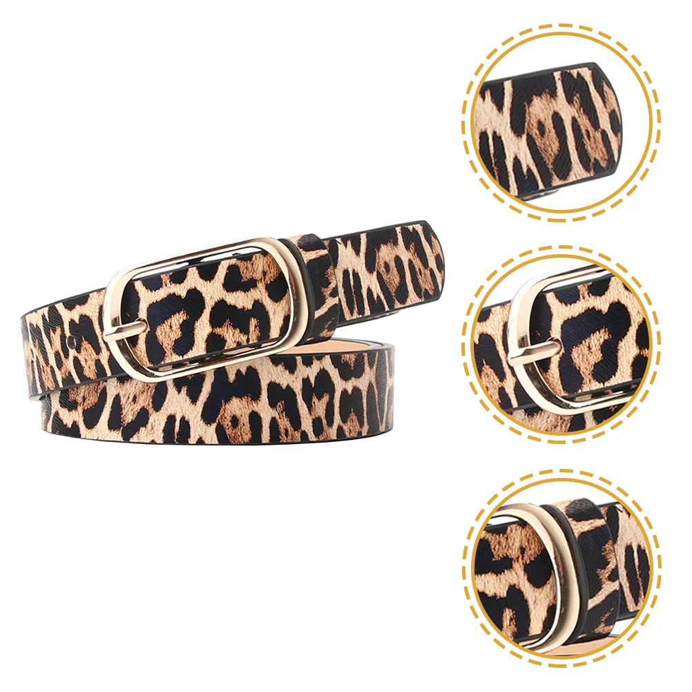 Woman Leopard Waist Belts Fashionable All-Match Belts for Women Lady Female