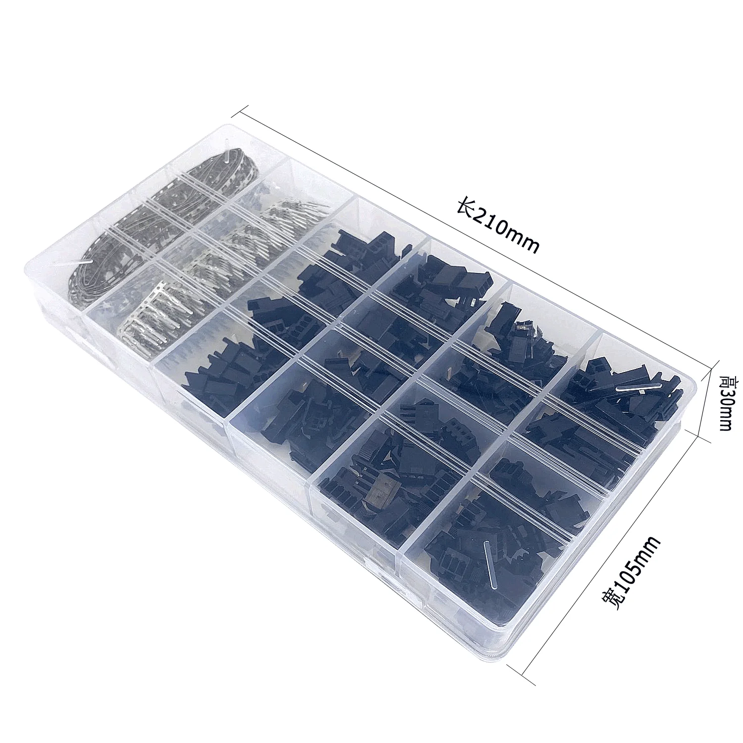 1box 480PCS Pitch 2.54MM Wire Connector Plug Socket Kit ST SM Female And Male Housing + Terminals JST SM2.54 2Pin/3Pin/4P/Pin