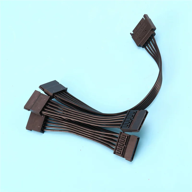 

20X 15 Pin SATA Power Extension Hard Drive Cable 1 Male To 5 Female Power Supply Splitter Adapter Cable For DIY PC Sever