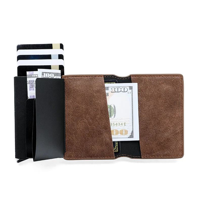 Aluminum Alloy Magnetic Card Holder Men's First Anti-Theft Simple Design Gift Card Case