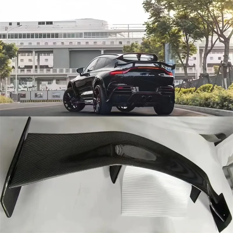 

For Aston Martin DBX Real Dry Carbon Fiber Tail Wing Wing Rear Trunk Lip Car Accessories Refit Decoration Spoiler Kit