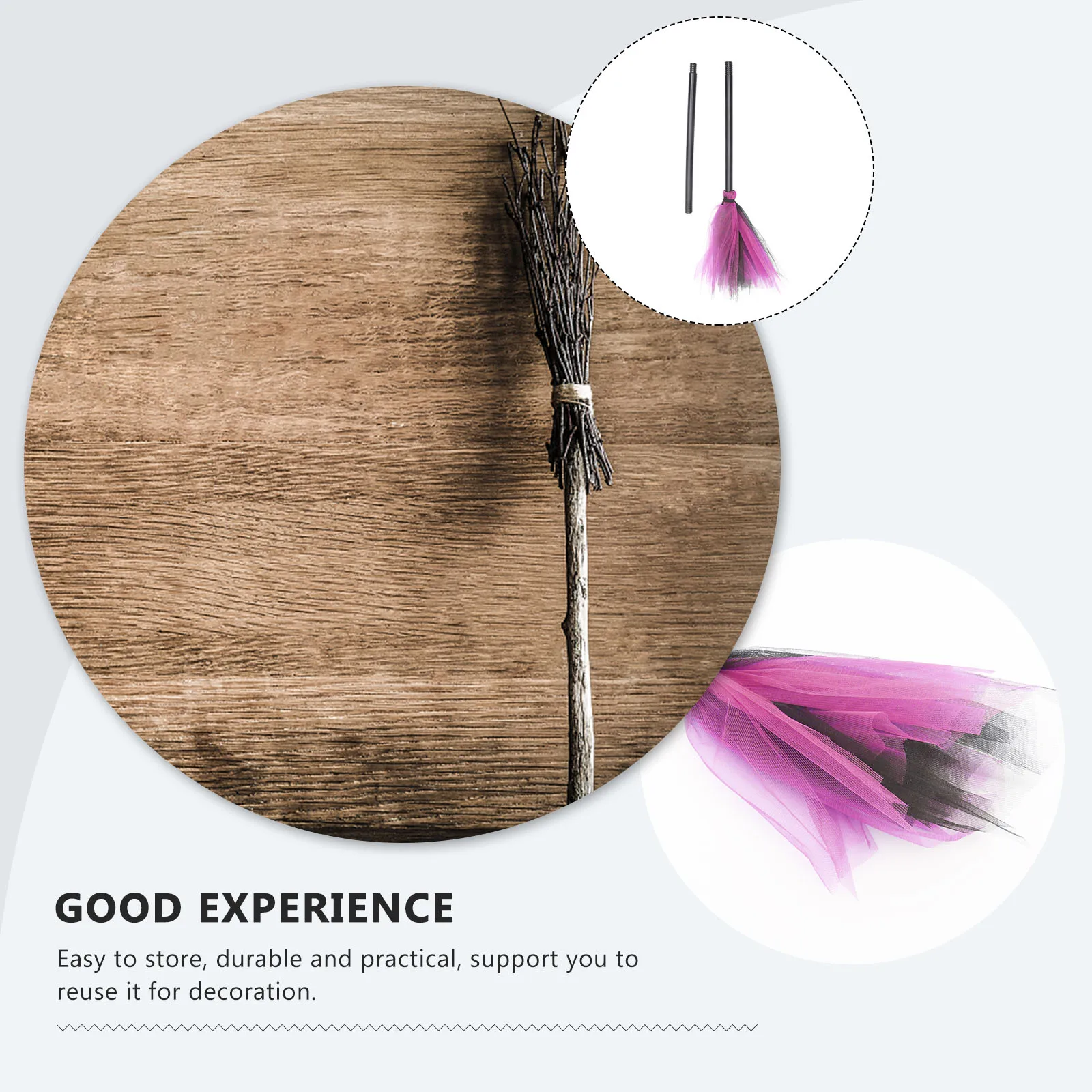 

Halloween Witch Broom 2023 New Removable Sequin Child Safe Party Cosplay Decoration Prop