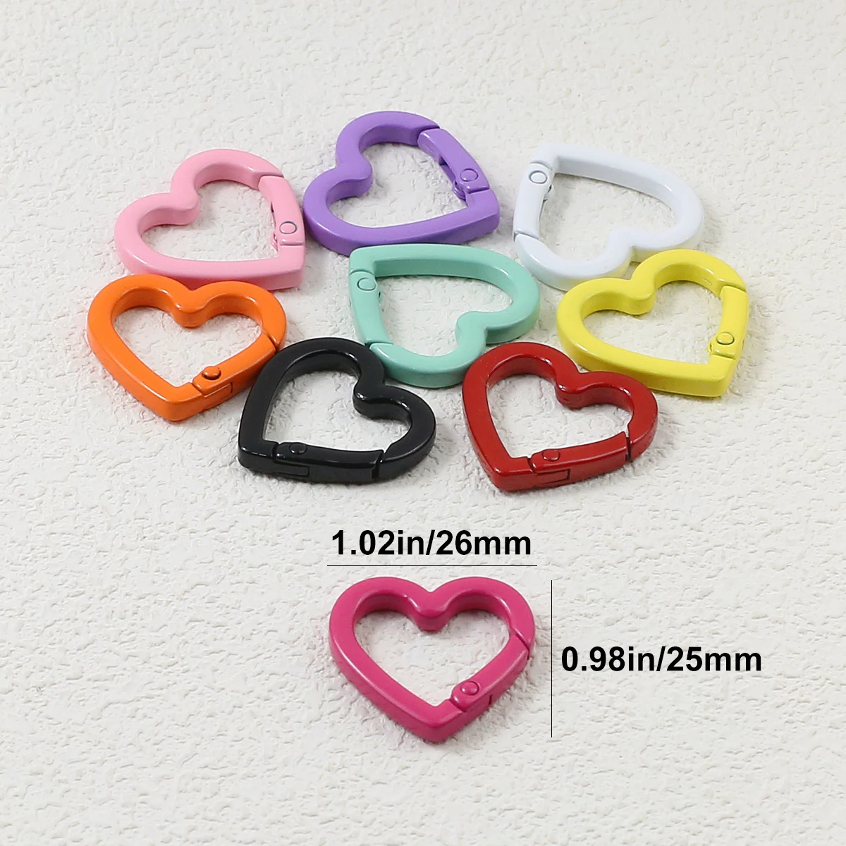 2~10pcs Zinc Alloy Heart Lobster Clasps Snap Hooks Key Chain Dolls/Label Connector Zinc Alloy For Jewelry Making DIY Accessories